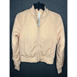 Lululemon Women's Sz. 4 Non Stop Reversible Bomber Jacket In Bleached Apricot